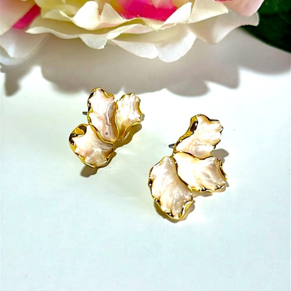 White stud earrings